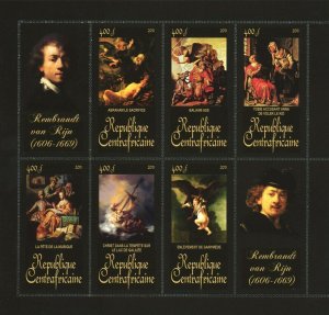 Rembrandt Van Rijn Stamp Abraham le Sacrifice Balaam Ass S/S MNH #3333-3338