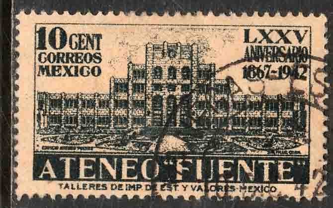 MEXICO 780, 10¢ Ateneo Fuente, 75th Anniv. Used. VF. (744)