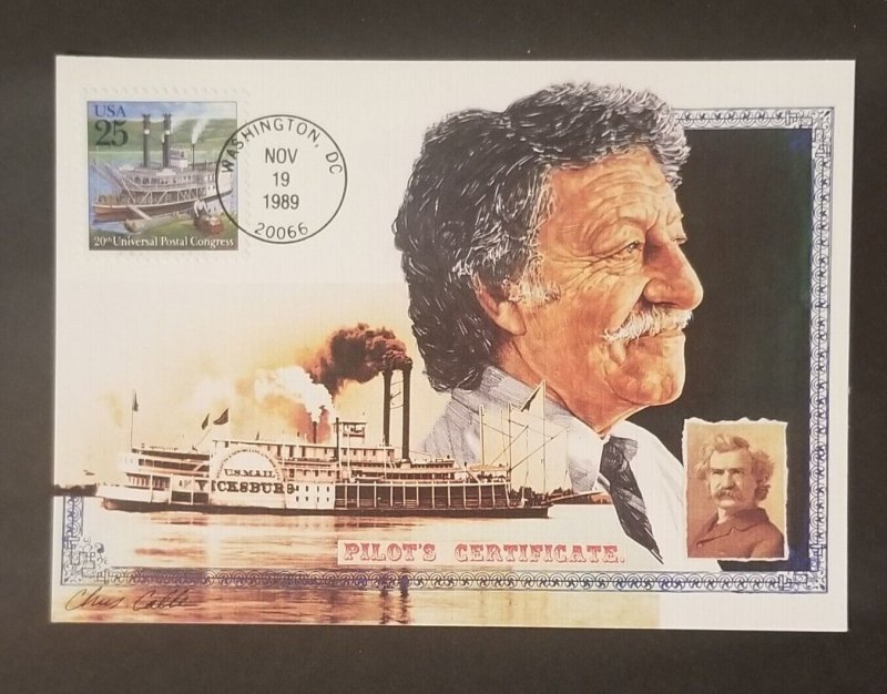 FDC Maxi Card Maximum 1989 US Universal Postal Congress Stamp Steamship M62