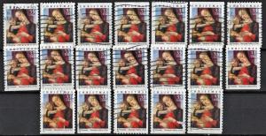 SC#3355 33¢ Madonna & Child (1999) Used Lot of 19