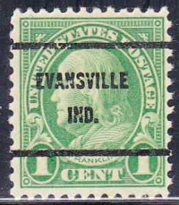 Precancel - Evansville, IN PSS 632-61 - Bureau Issue