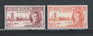 Virgin Islands 1946 Peace Omnibus Issue Scott # 88 - 89 MH