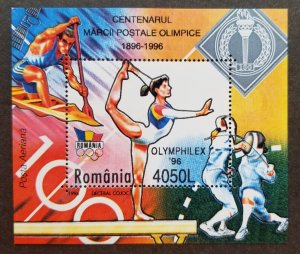 *FREE SHIP Romania Summer Olympic Games Atlanta 1996 Gymnastic Fencing (ms) MNH