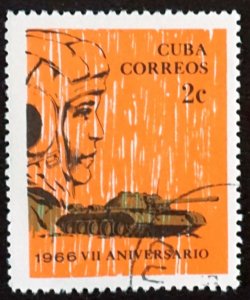 CUBA Sc# 1066  REVOLUTION ANNIVERSARY  2c  1966  used cto