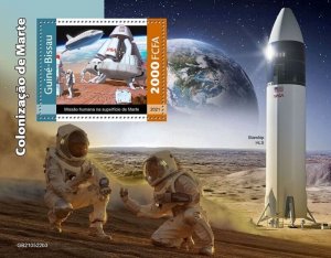 Guinea-Bissau - 2021 Colonization of Mars - Stamp Souvenir Sheet - GB210522b3