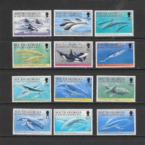 WHALES - SOUTH GEORGIA #178-89  MNH