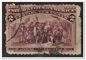 SC#231 2¢ Landing of Columbus (1893) Used *