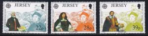 Jersey # 593-595, Europa - Discovery of America, Mint NH, 1/2 Cat.