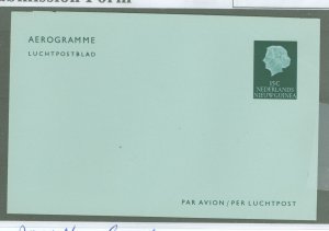 New Guinea  1955 15c dark green on blue