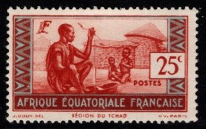 French Equatorial Africa Scott 25c MH* expect similar centering