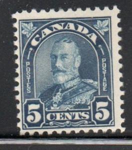 Canada Sc 170 1930 5 cent blue George V arch issue stamp mint