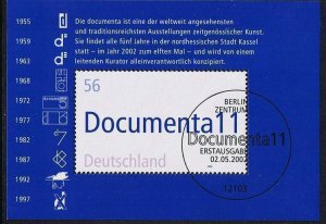 Germany 2002,Sc.#2162 used Berlin s./s., Lettering Documenta 11