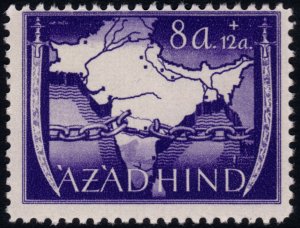 ✔️ GERMAN NAZI AZAD HIND 1943 - NATIONAL INDIA - MI. V ** MNH [CRD023.5]