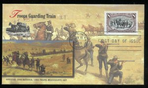 US 3209e 1898 Trans-Mississippi Reissue - 8c UA Fleetwood cachet FDC