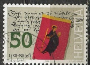 Switzerland 1988: Sc. # 819; Used Single Stamp