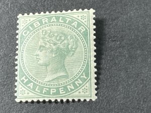 GIBRALTAR # 8-MINT/HINGED---SINGLE---DULL GREEN---1887