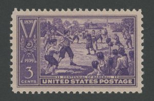 USA 855 - 3 cent Baseball Centennial - XF/Superb Jumbo Mint never hinged