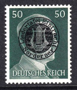 GERMANY 521 LIEDERTAFEL EINTRACHT NORDERNEY LYRE OVERPRINT OG NH U/M F/VF