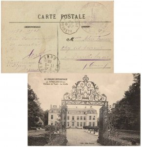 France Soldier's Free Mail 1918 Alencon a Montagne PPC (Le Perche Pittoresque...