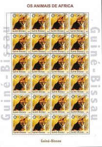 A7542 - GUINE BISSAU - MISPERF ERROR Stamp Sheet - 2003 - Animals, Big CATS-