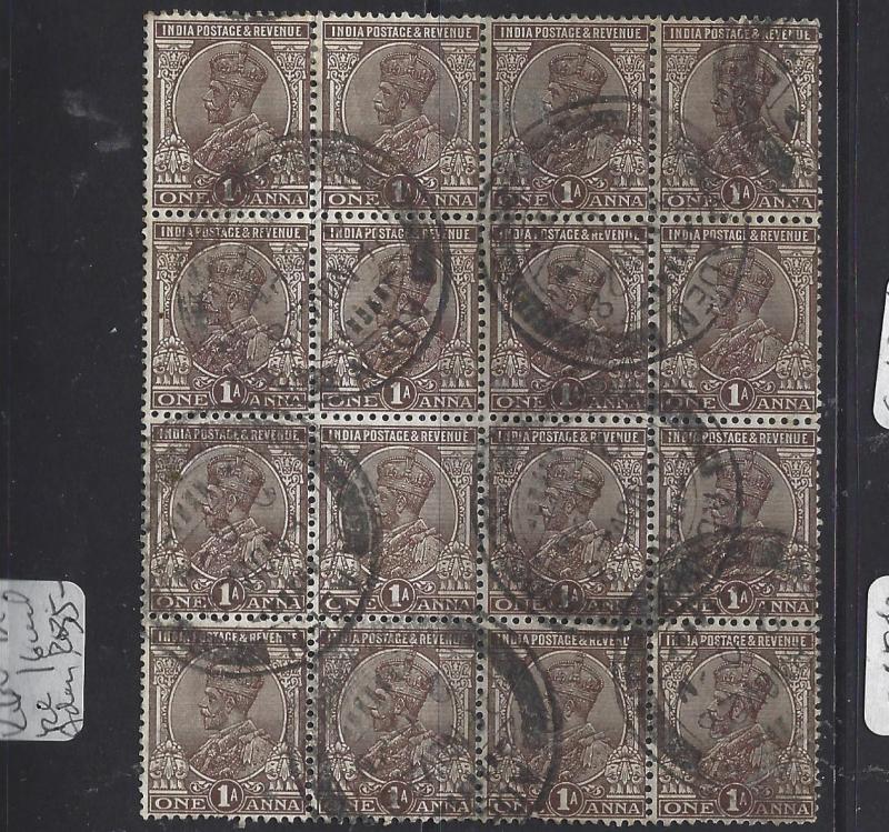 ADEN  (P2109B) KGV 1A  BL OF 16  SON CDS  ADEN   VFU