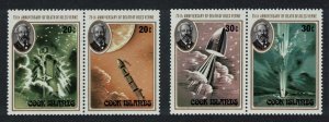 Cook Is. Jules Verne author Space 2 pairs 1980 MNH SG#708-711