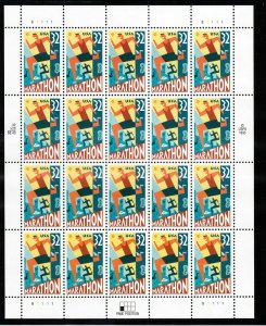 1996 Marathon Sc 3067 MNH 32¢ full sheet of 20 running sport