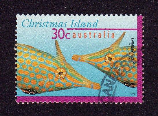 Christmas Is 1995 SG#413  File Fish, Marine Life USED-Fine-NH.