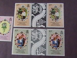 TRISTAN da CUNHA # 294-296-MINT/NH-COMPLETE SET OF CROSS GUTTER PAIRS--1981(#2)