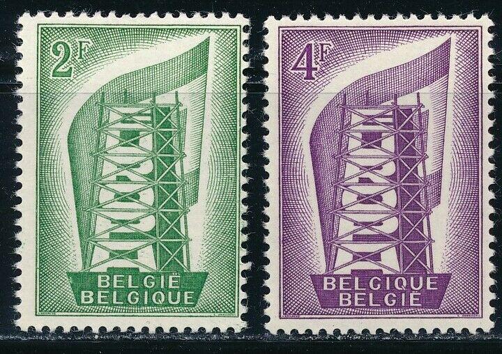 Europa 1956 - Belgium MNH Set Sc #496-7