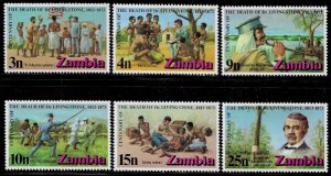 Zambia #99-104 MNH Set - Dr David Livingstone