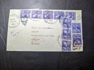 1941 Censored USA Airmail Cover Greenbelt MD to Ostmark Germany