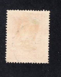 Crete 1909 10 l brown red Overprint, Scott 114 used, value = 60c