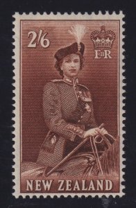 New Zealand Sc #298B (1953) 2/6 reddish-brown Queen Elizabeth II Mint VF NH