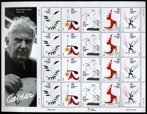 US Scott 3198-3202 Alexander Calder Mint NH Pane of 20