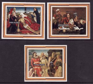 Cook Is.-Sc#B68-70- id10-three unused NH sheets-Christmas-Paintings-