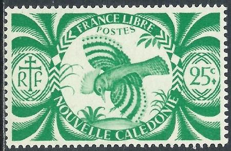 New Caledonia, Sc #254, 25c MH