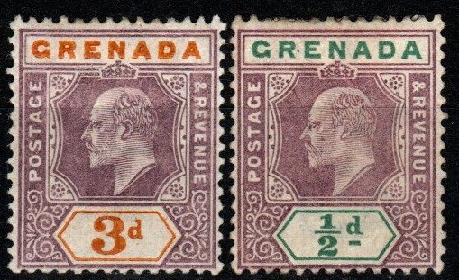 Grenada #48, 52 F-VF Unused CV $11.50 (X1684)