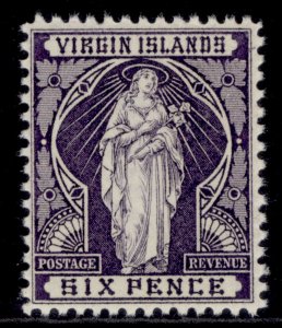 BRITISH VIRGIN ISLANDS QV SG47, 6d dull violet, LH MINT.