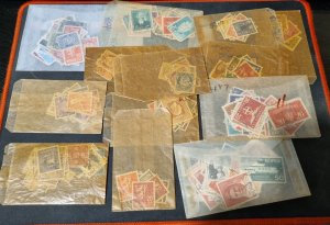 norway norge huge lot - many stamps in bags + stamps in huge bag - hunderds #587