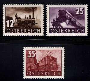 Austria Scott 385-387 MNH** 1935 First Locomotives stamp set