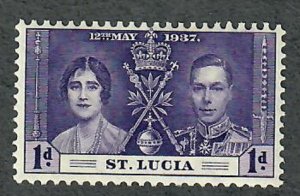 St. Lucia #107 Mint Hinged single