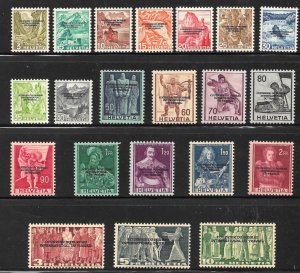 SWITZERLAND 1944 International Labor Bureau Official Set Sc 3O62-3O82 MH/MLH