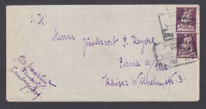 Bavaria Sc 259 used on 3.2.21 cover to Pirna, Rate 5, boxed Railroad cancel