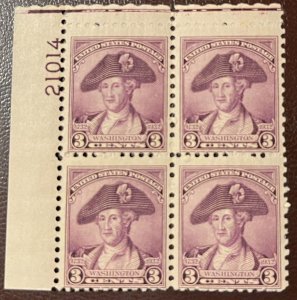 Scott #708 Plate block F/VF MNH