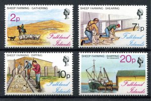 Falkland Islands 1976. Sheep Farming set of 4. Mint. VLH. SG321/324.