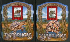 MOZAMBIQUE REPTILES OF AFRICA TURTLES   SET OF FOUR DELUXE  S/Ss MINT NH