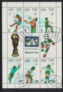 Caribic World Cup Football Championship Italy Sheetlet 1990 CTO SG#3500-3505