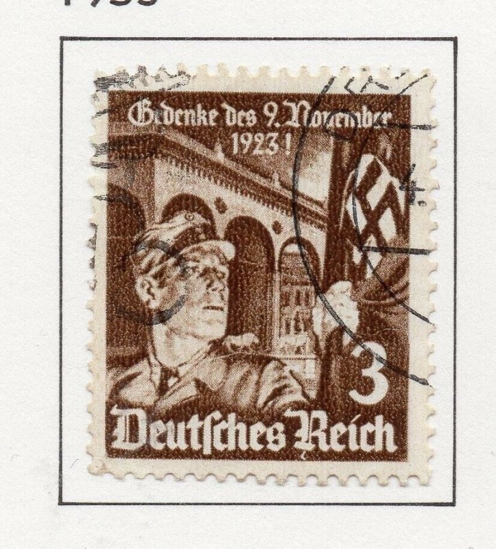 Deutschland Germany 1935 Hitler Putsch Issue Fine Used 3pf. 290170 
