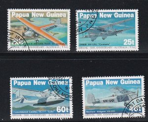 Papua New Guinea # 598-601, Papua - Australia Airmail 50th, Used Set, 1/2 Cat.